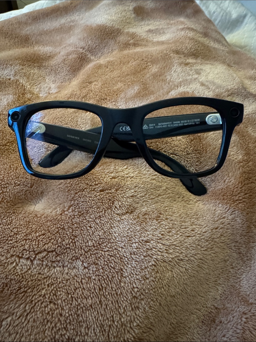 Black Wayfarer-Style Matte Black Glasses